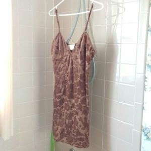 Brown Floral under-slip, nighty or Dress